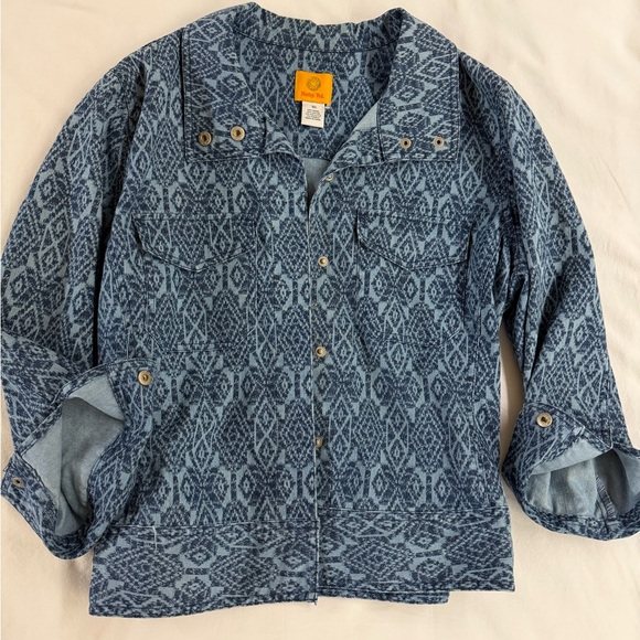 Ruby Rd. Blue Patterned Jacket - Picture 3 of 4